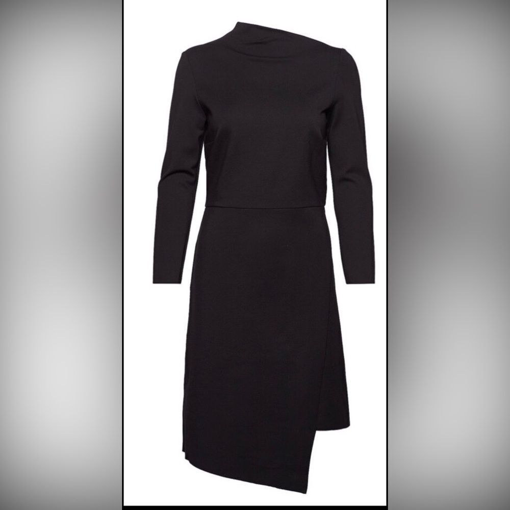 Dagmar Elegant Black Asymmetrical Dress, XS